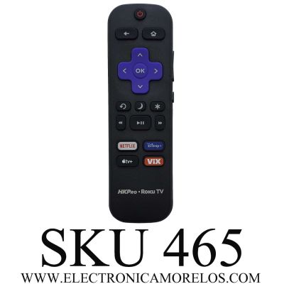 CONTROL REMOTO ORIGINAL PARA SMART TV HKPRO ROKU ((NUEVO)) NUMERO DE PARTE 3226001209 / GR220629009442R0 / GZL-P20022